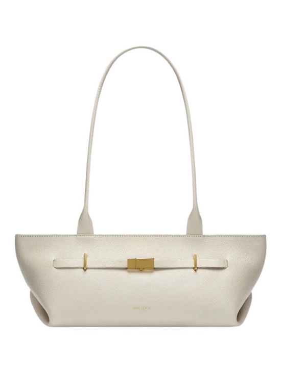 DeMellier Handbags - DeMellier London The New York Shoulder Bag Chalk White Grained Leather Gold NWT